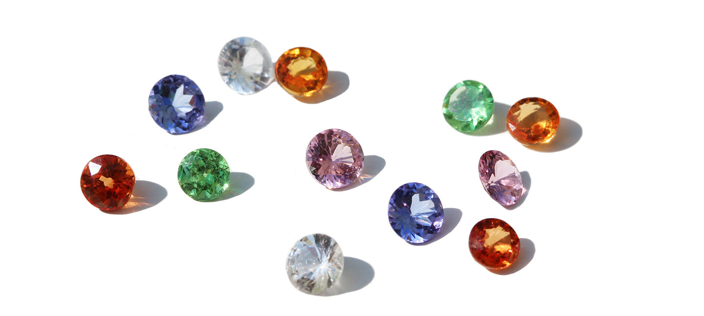 loose coloured Sri Lankan sapphires