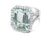 Aquamarine and Diamonds Statement Ring